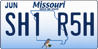 MO license plate SH1R5H