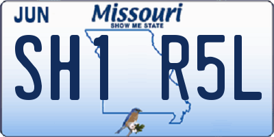 MO license plate SH1R5L