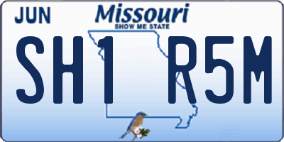 MO license plate SH1R5M
