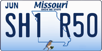 MO license plate SH1R5O