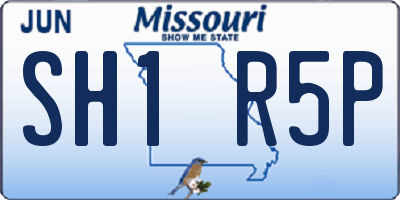 MO license plate SH1R5P