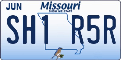 MO license plate SH1R5R