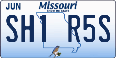 MO license plate SH1R5S