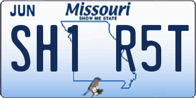 MO license plate SH1R5T