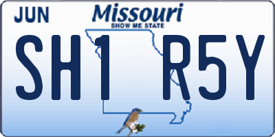 MO license plate SH1R5Y