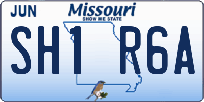 MO license plate SH1R6A