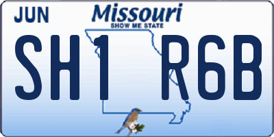 MO license plate SH1R6B