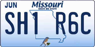 MO license plate SH1R6C