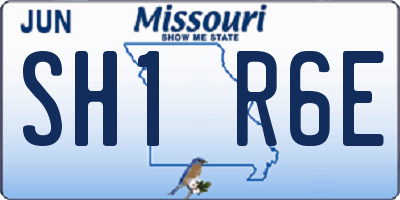 MO license plate SH1R6E