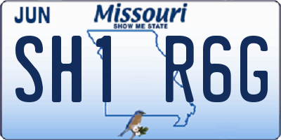 MO license plate SH1R6G