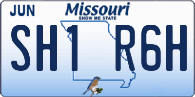 MO license plate SH1R6H