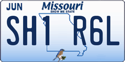 MO license plate SH1R6L