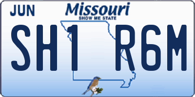 MO license plate SH1R6M