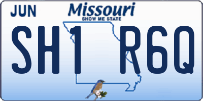 MO license plate SH1R6Q