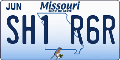 MO license plate SH1R6R