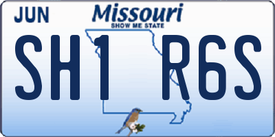 MO license plate SH1R6S
