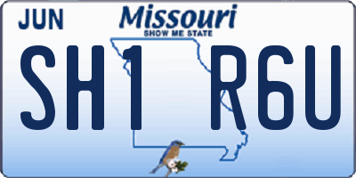 MO license plate SH1R6U