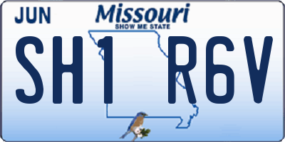 MO license plate SH1R6V