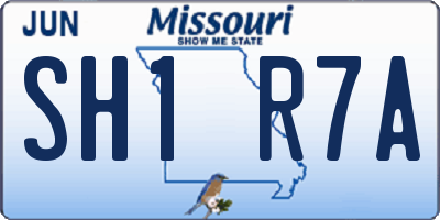 MO license plate SH1R7A