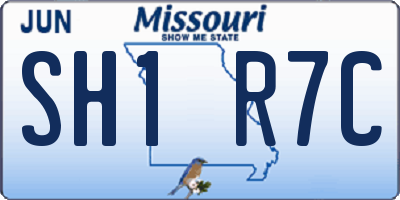 MO license plate SH1R7C