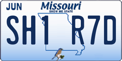 MO license plate SH1R7D