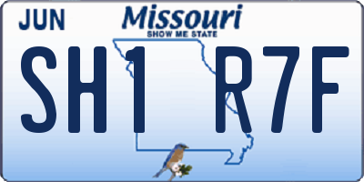 MO license plate SH1R7F