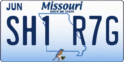 MO license plate SH1R7G