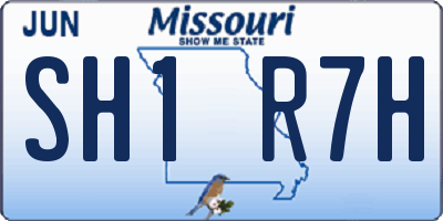 MO license plate SH1R7H