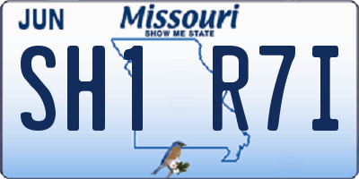 MO license plate SH1R7I