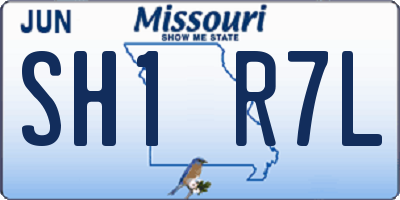 MO license plate SH1R7L