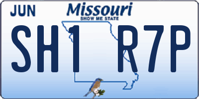 MO license plate SH1R7P