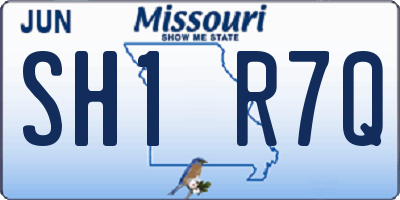 MO license plate SH1R7Q