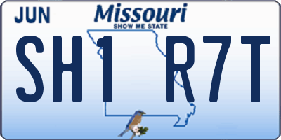 MO license plate SH1R7T