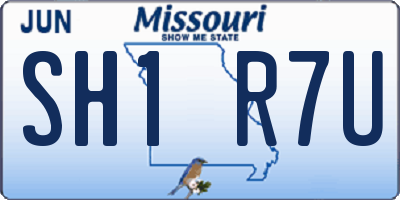 MO license plate SH1R7U