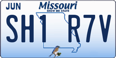 MO license plate SH1R7V