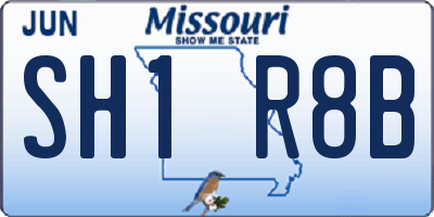 MO license plate SH1R8B
