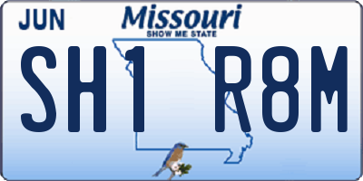 MO license plate SH1R8M
