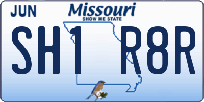 MO license plate SH1R8R