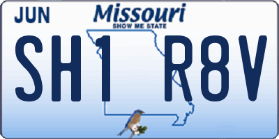 MO license plate SH1R8V