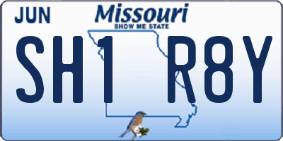 MO license plate SH1R8Y
