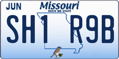 MO license plate SH1R9B