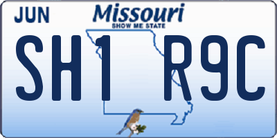 MO license plate SH1R9C