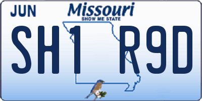 MO license plate SH1R9D