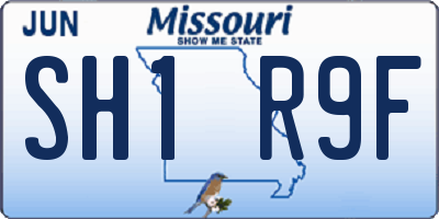 MO license plate SH1R9F