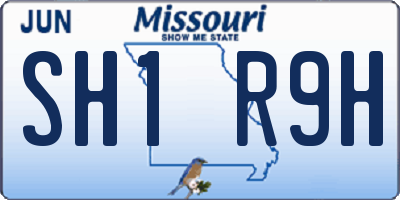 MO license plate SH1R9H