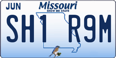 MO license plate SH1R9M