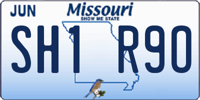MO license plate SH1R9O