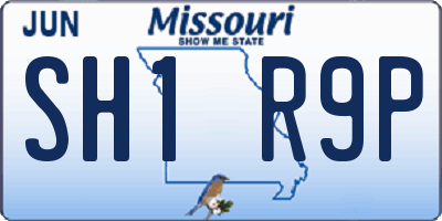 MO license plate SH1R9P
