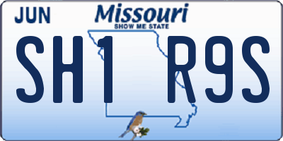 MO license plate SH1R9S