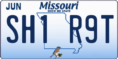 MO license plate SH1R9T